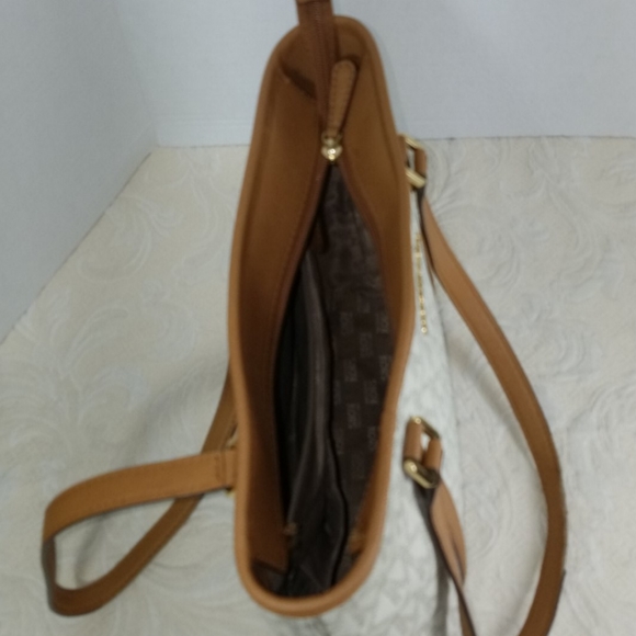 Michael Kors Bag Jet Set Tote Vanilla Acorn Coated - Picture 8 of 8